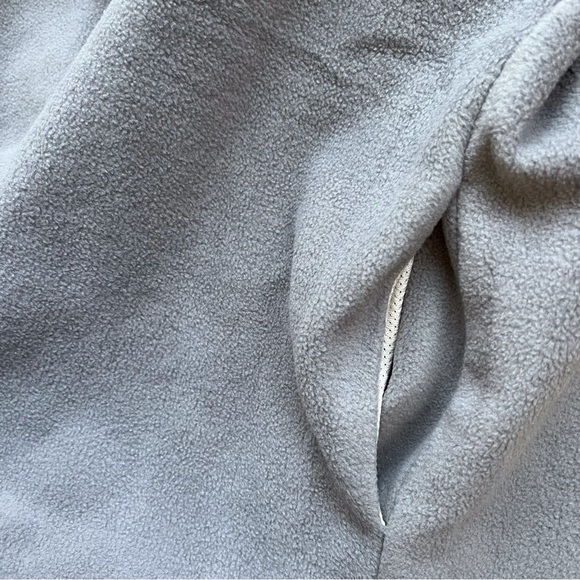 Entro Pullover Colorblock Fleece Tan Grey Cream Sherpa Snap Neck Cozy Size Small - Picture 6 of 7